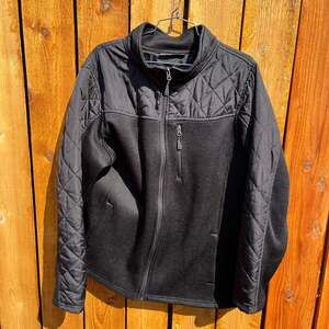 Swiss Tech Black Polyester Zip Up Jacket